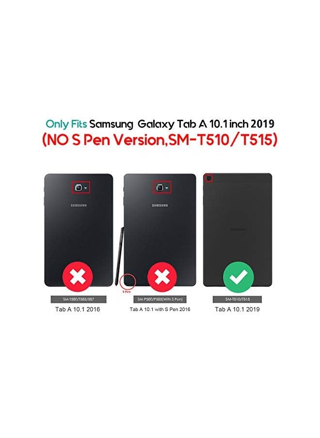 Procases - Galaxy Tab A 10.1 Case 2019 Model T510 T515 T517, Slim Lightweight Stand Case Shell Cover for 10.1 Inch Galaxy Tab A Tablet SM-T510 SM-T515 SM-T517 2019 Release -Grey - Image 1