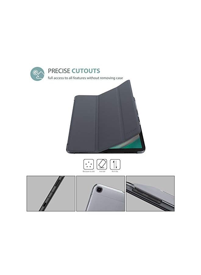 Procases - Galaxy Tab A 10.1 Case 2019 Model T510 T515 T517, Slim Lightweight Stand Case Shell Cover for 10.1 Inch Galaxy Tab A Tablet SM-T510 SM-T515 SM-T517 2019 Release -Grey - Image 1