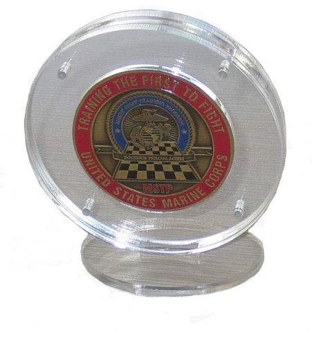 Top Stage 1.75" Diameter ONLY - Challenge Coin Display Case with Round Stand Magnetic Fasteners, Holder for an Antique Coin, Military Challenge Coin - Image 5
