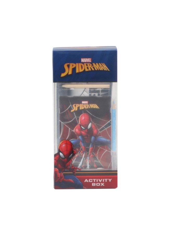 First Kid Spiderman Kids Activity Box with Metal Pencil Case Multicolor FK-SP-2104 - Image 2