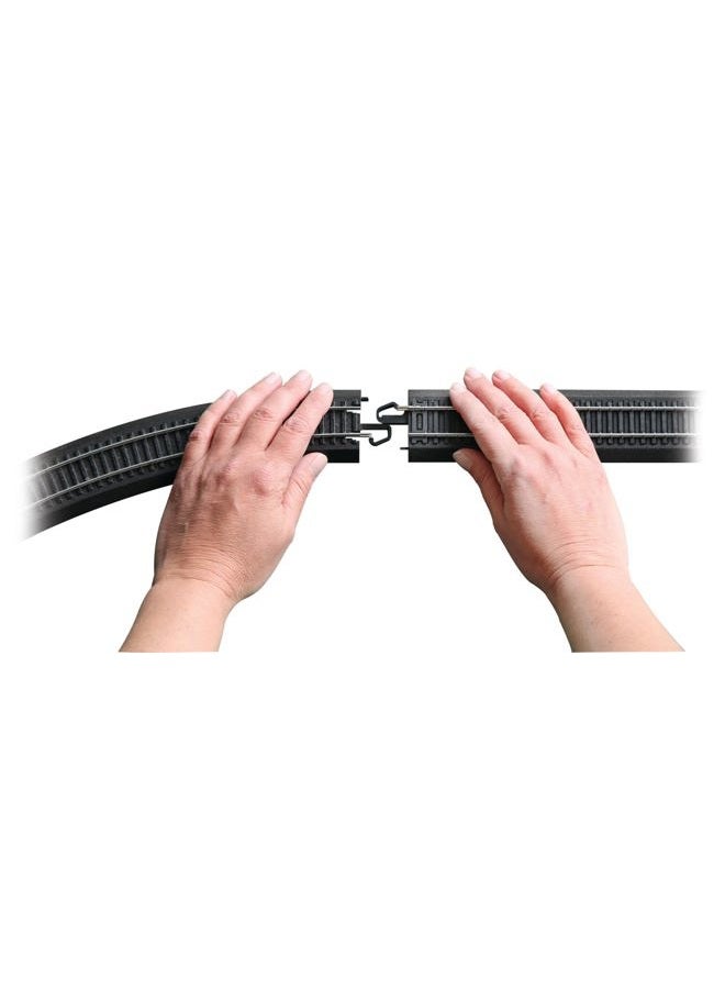 Bachmann Trains Snap-Fit EZ Track Straight Track 4-Pieces, 3-Inch, Black - Image 5