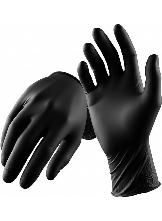 Premium Black Disposable Gloves Latex-Free and Powder-Free High-Strength and Puncture-Resistant [20 Pieces] - Image 1