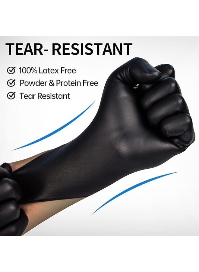 Premium Black Disposable Gloves Latex-Free and Powder-Free High-Strength and Puncture-Resistant [20 Pieces] - Image 3