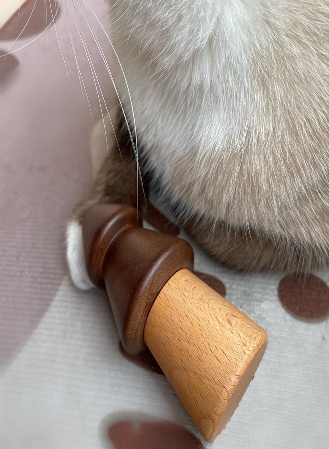 KnocKconK Cat Whiskers Hair Keesake, Pet Beard Collection Wood Bottle, Cat Memorial Bottle, Handmade Natural Wood Tree Shape Pet Beard Hair Keepsake, Walnut, Burlywood Pet Memorial - Image 4