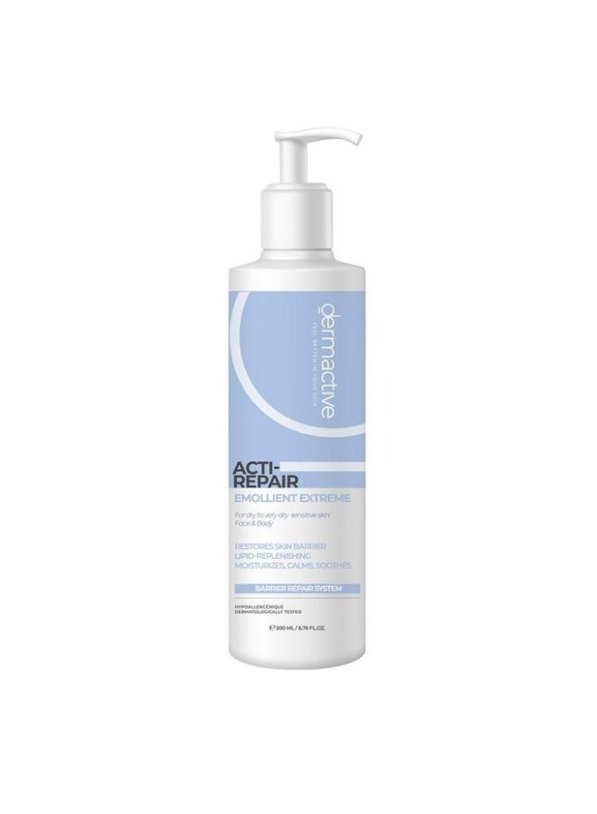 DERMACTIVE Acti-Repair Emollient Extreme – 200ml | Intensive Moisturizing Care, Restores Skin Comfort, For Very Dry & Sensitive Skin - Image 1