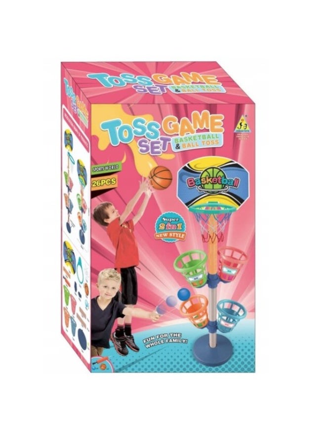 2‑in‑1 Throwing Game Set – Basketball and Ball Launching – 26 Pieces. - Image 1