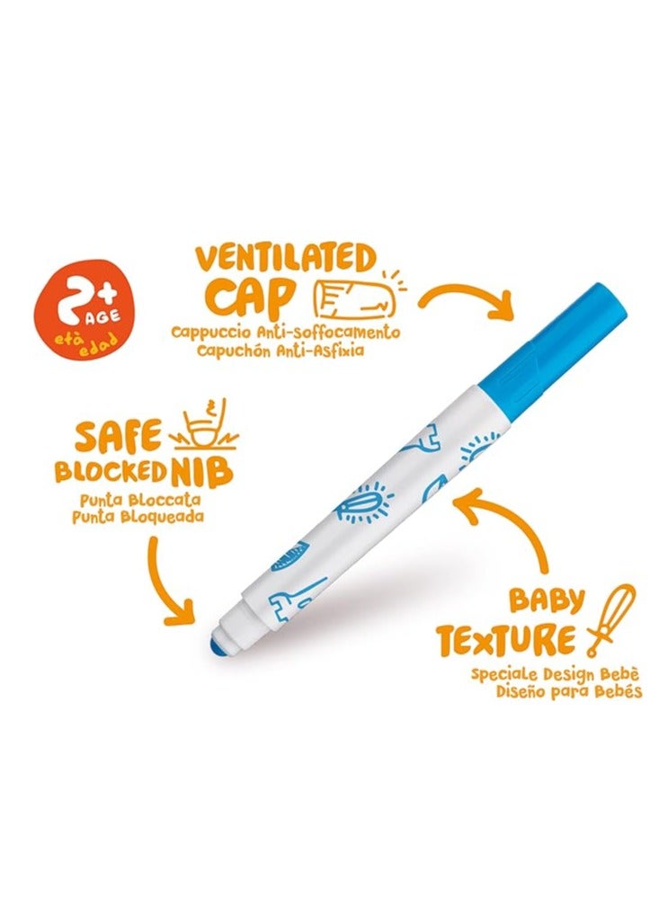 carioca أقلام تلوين كاريكا القابلة للغسل بحجم كبير 12 قطعة 42814 - Image 2