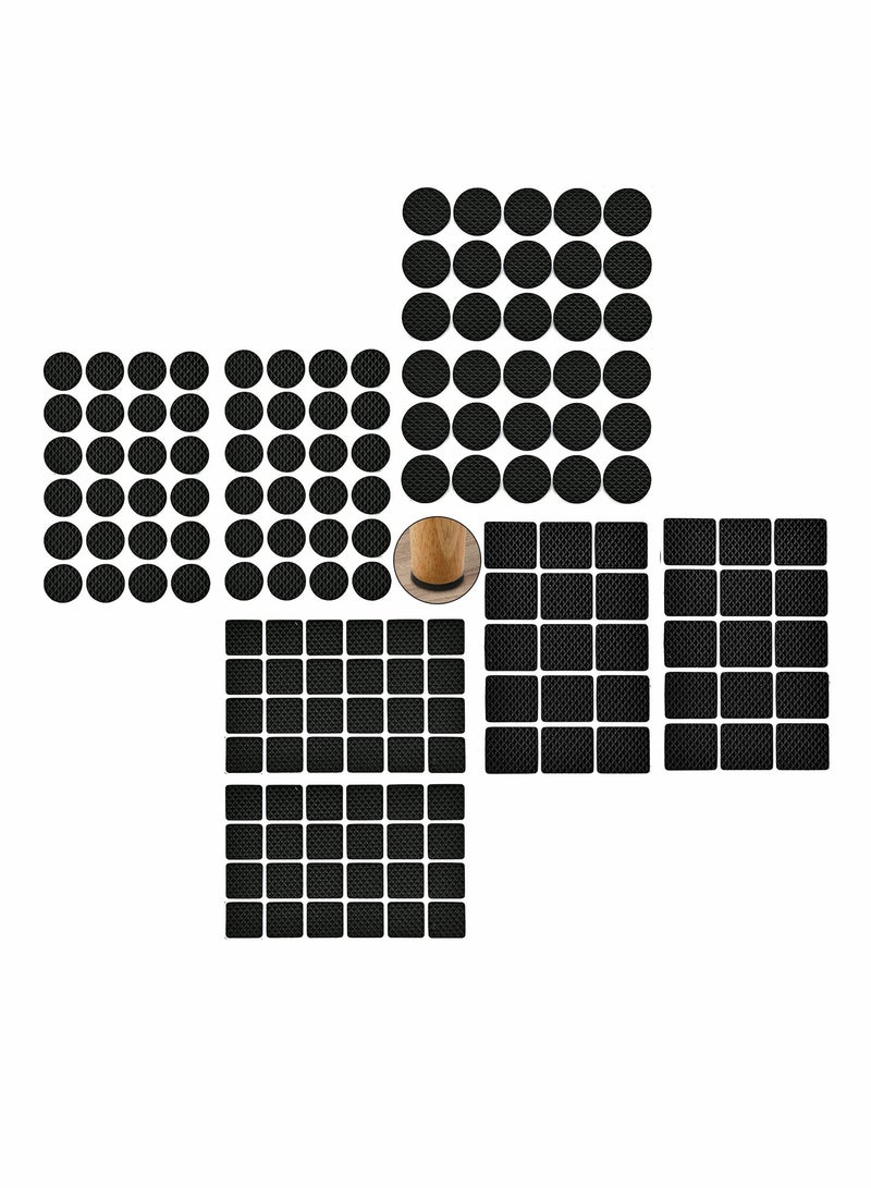 SYOSI Furniture Pads Anti Slip Rubber Pads Self Adhesive Furniture Grippers Non Slip Furniture Pads for Furniture Legs Anti Scratch Silicone Floor Protectors for Hardwood Floors 156Pcs  - Image 1