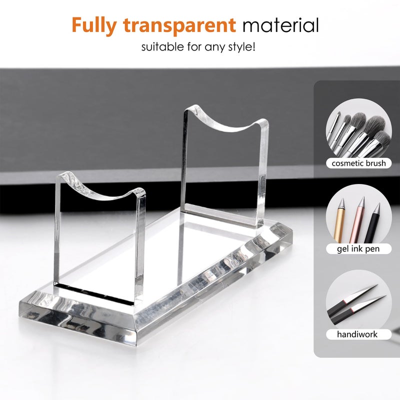 SANRUI Acrylic Pen Holder Display Stand, Shop Fountain Pencil Makeup Brush Rack, Ballpoint Pen Showholder, Paintbrush Drying Rack Organizer Desk for Home School Office Or Store Use - Image 3