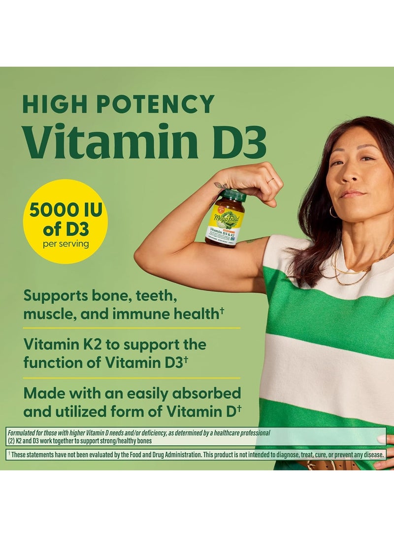 MegaFood Vitamin D3 & K2 - 5000 IU (125 mcg), EASY ABSORBED VITAMIN D SUPPORTS BONE, MUSCLE, AND IMMUNE HEALTH K2 AND K SUPPORT THE FUNCTION OF D3, DIETARY SUPPLEMENT 120 MINI CAPSULES / 120 SERVINGS. - Image 4