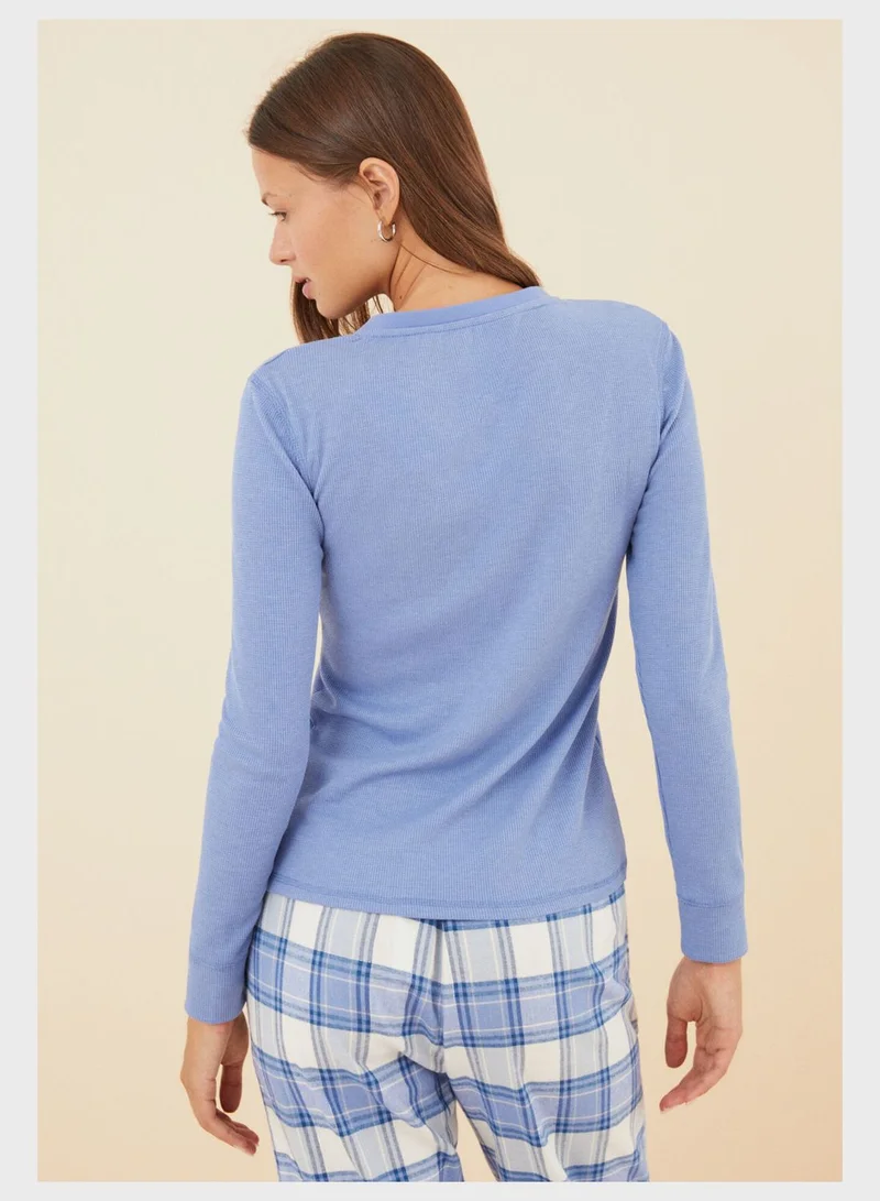 women'secret Button Detail T-Shirt