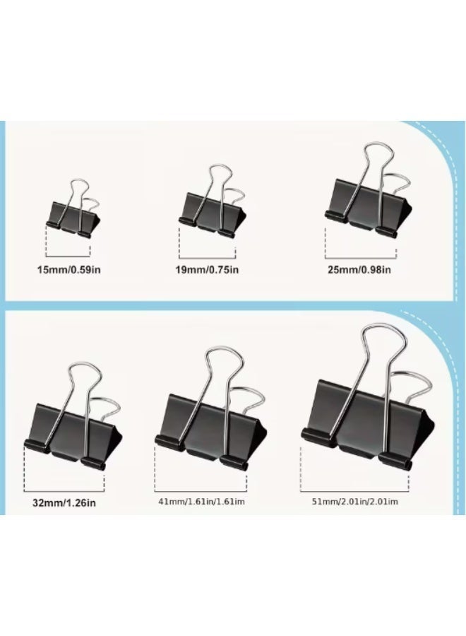 EVERGREEN binder clips 1 pack 12 pcs , 19 mm size, black - Image 2