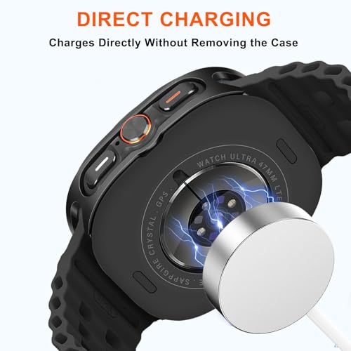 Suphart Metal Cases Compatible with Samsung Galaxy Watch Ultra (2025/2024) 47mm Case, Stainless Steel Protective Cover Rugged Bumper with Back Frame for Galaxy Watch Ultra, Black/White - Image 5