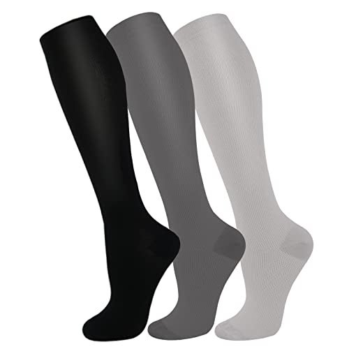 FuelMeFoot 3 Pack Copper Compression Socks - Compression Socks Women & Men Circulation - Best for Medical,Running,Athletic - Image 1