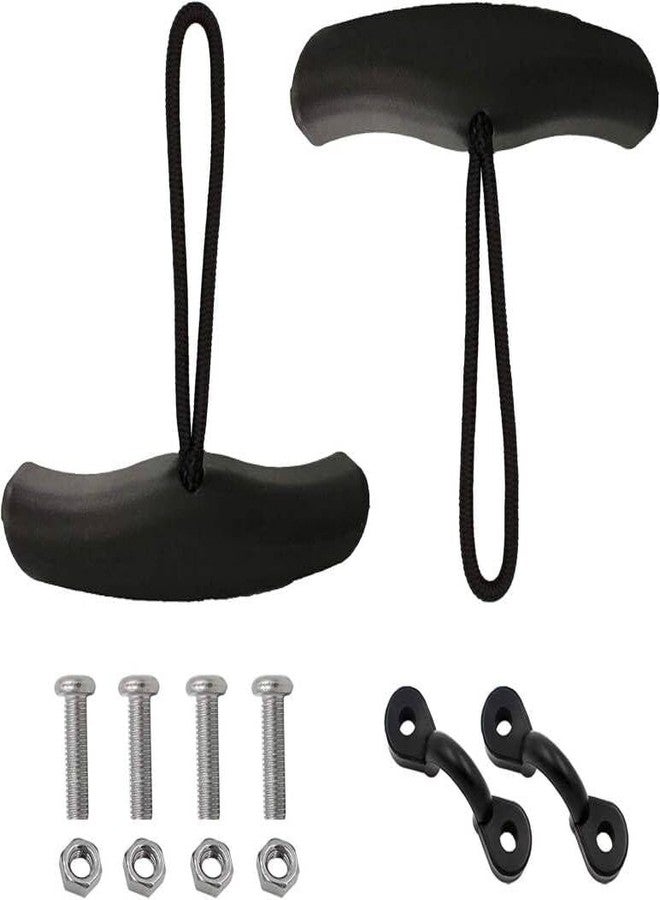 Pmsanzay Kayak Handles (2 Pack) - Strong T-Handle Design | Ultra Heavy Duty Bungee | Replacement Installation Kit,Kayak Carry Handle Pull Handle with Cord & Pad Eyes for lifting heavy kayaks giving a good grip - Image 1