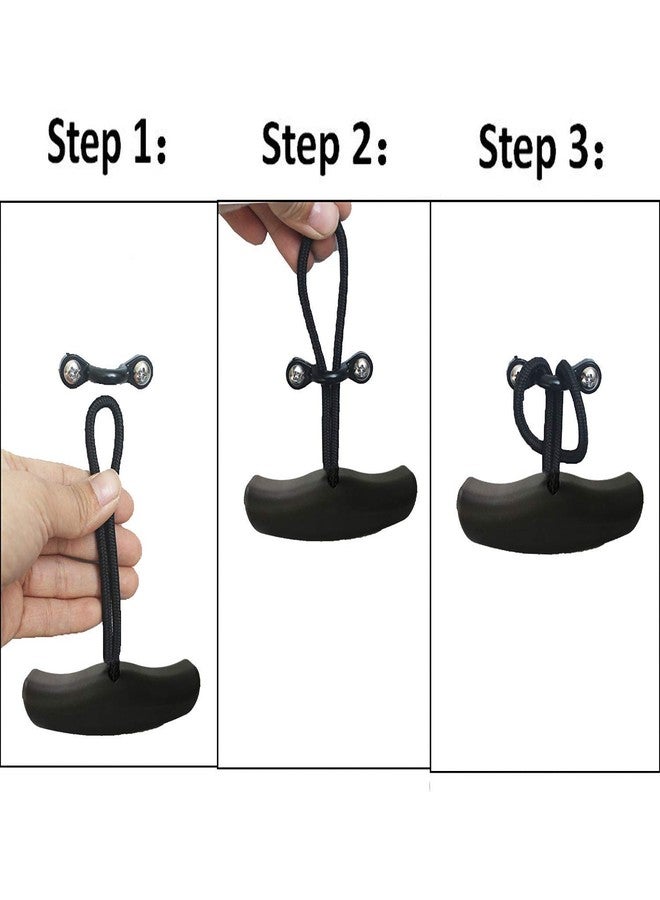 Pmsanzay Kayak Handles (2 Pack) - Strong T-Handle Design | Ultra Heavy Duty Bungee | Replacement Installation Kit,Kayak Carry Handle Pull Handle with Cord & Pad Eyes for lifting heavy kayaks giving a good grip - Image 4