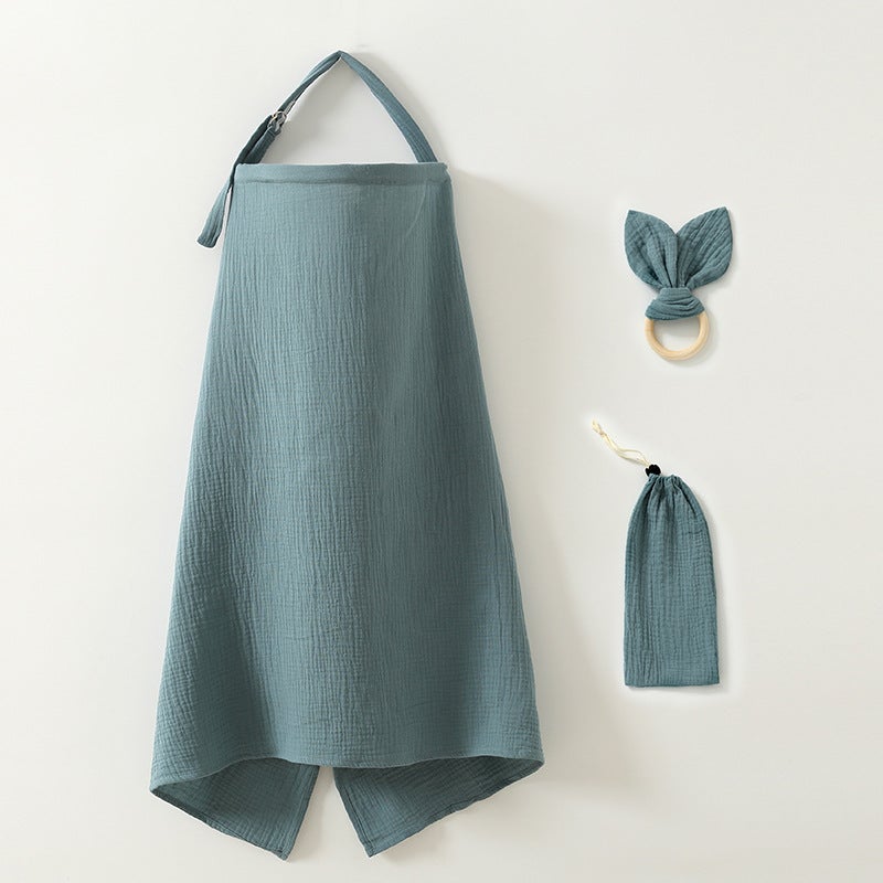 Breastfeeding towel out feeding artifact fig cloth cover clothing multi-functional cover anti-light shawl summer breathable thin - Image 3