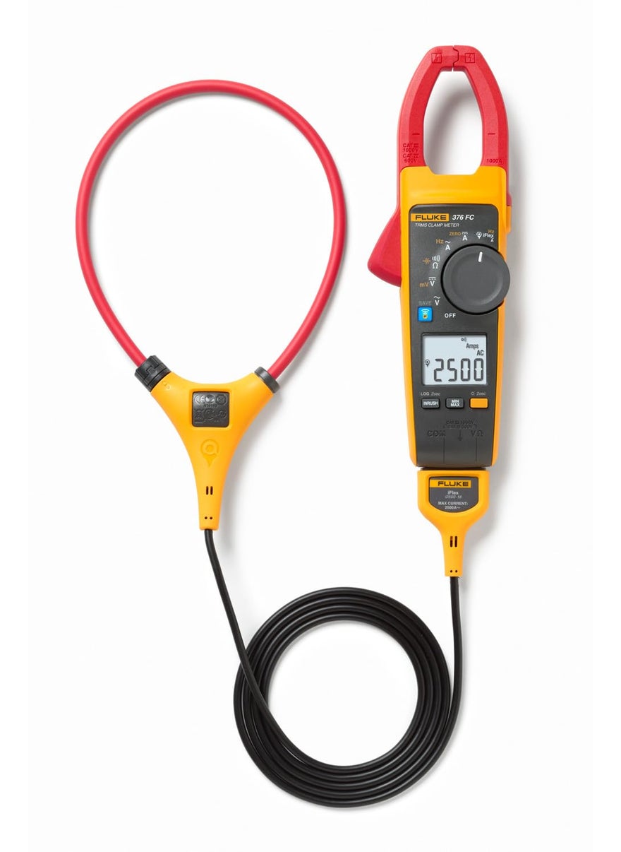 FLUKE Fluke 376FC AC/DC Clamp Meter with iFlex For Industrial/Commercial Electricians, VFD Low Pass Filter For Accurate Measurements, Inrush Measurements, Bluetooth Connectivity For Remote Measurements  - Image 3