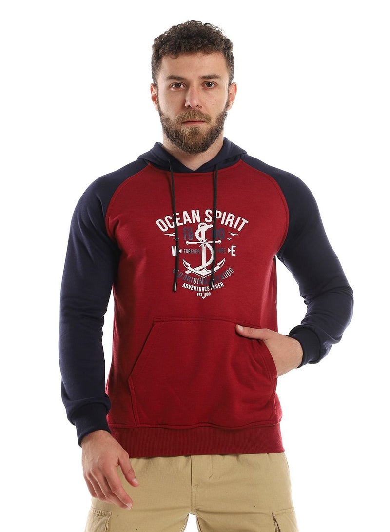 سيزار هودي رجالي مطبوع مزود بجيوب أمامية - Image 1