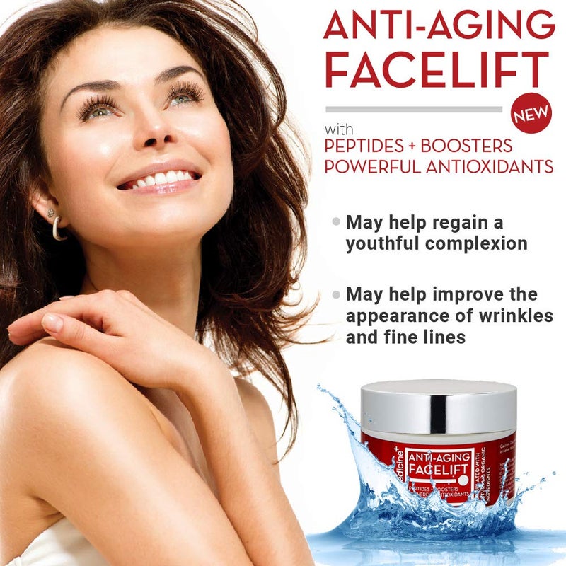 Dermedicine Natural Anti-Aging Facelift Cream for Face | Ultimate Moisturizer w/Retinol, Peptides, Stem Cells, Hyaluronic Acid, Vitamin E, Grape Seed | Helps Smooth Fine Lines, Wrinkles & Brightens | 2 OZ / 60 G - Image 2