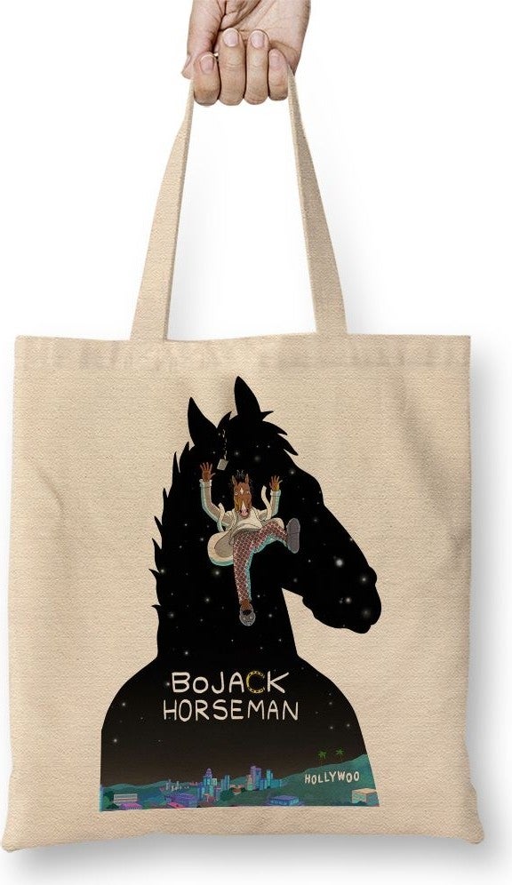 Baskı Dükkanı Print Shop Bojack Horseman Tote Bag Long Handle 