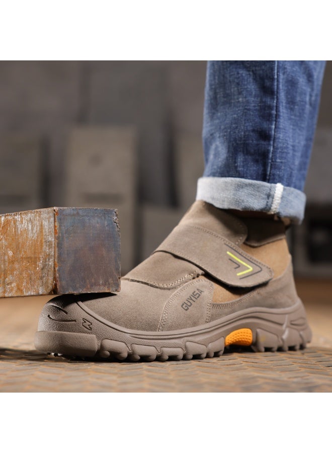 Men's steel-toe safety shoes, lightweight and comfortable, puncture-proof and slip-resistant, wear-resistant and durable, comfortable for long periods of standing, lightweight and breathable, work shoes that can also be worn as fashionable athletic shoes. - Image 3