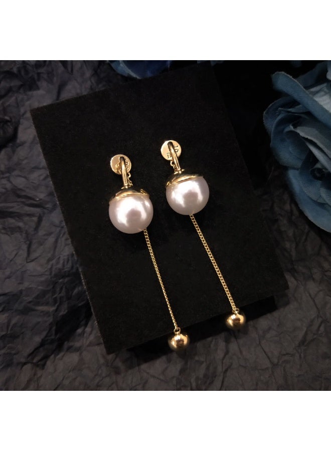 Earrings all copper gold-plated, fashionable, generous, and beautiful