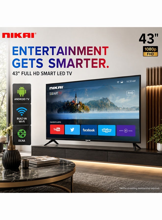 نيكاي تلفزيون LED ذكي بدقة FHD مقاس 43 بوصة NTV4300SLED/ NTV4300SLED2 أسود NTV4300SLED/NTV4300SLEDN2/ NTV4300SLEDX أسود - Image 4