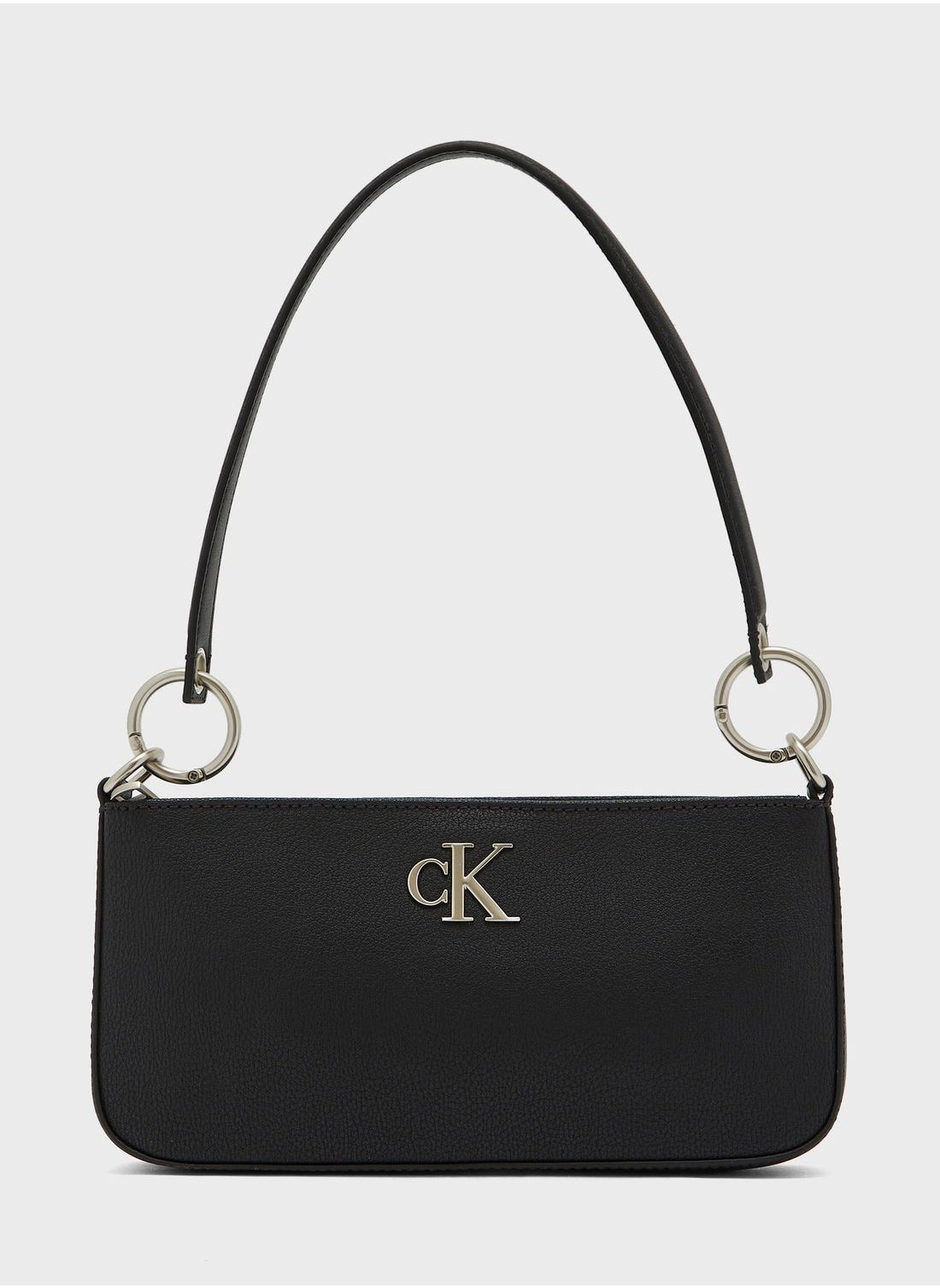 MINIMAL MONOGRAM SHOULDER BAG Woman Black