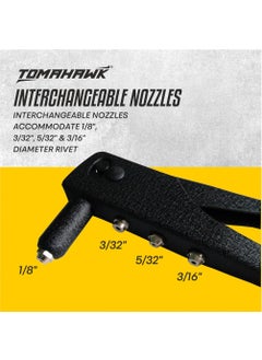 Tomahawk TOMAHAWK Heavy Duty Riveter Set with 4 Nozzles AntiCorrosion Properties Ideal for Joining Fabrication Metals Sheet Leather Plastic Parts Multicolor  - Image 3