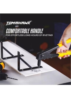 Tomahawk TOMAHAWK Heavy Duty Riveter Set with 4 Nozzles AntiCorrosion Properties Ideal for Joining Fabrication Metals Sheet Leather Plastic Parts Multicolor  - Image 4