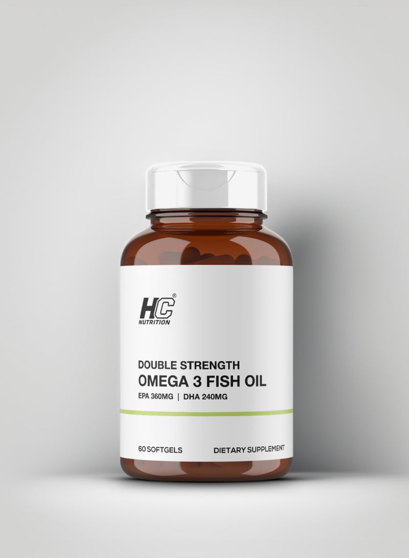 HC Nutrition Double Strength Omega-3 Fish oil, 60 Soft gels - Image 3