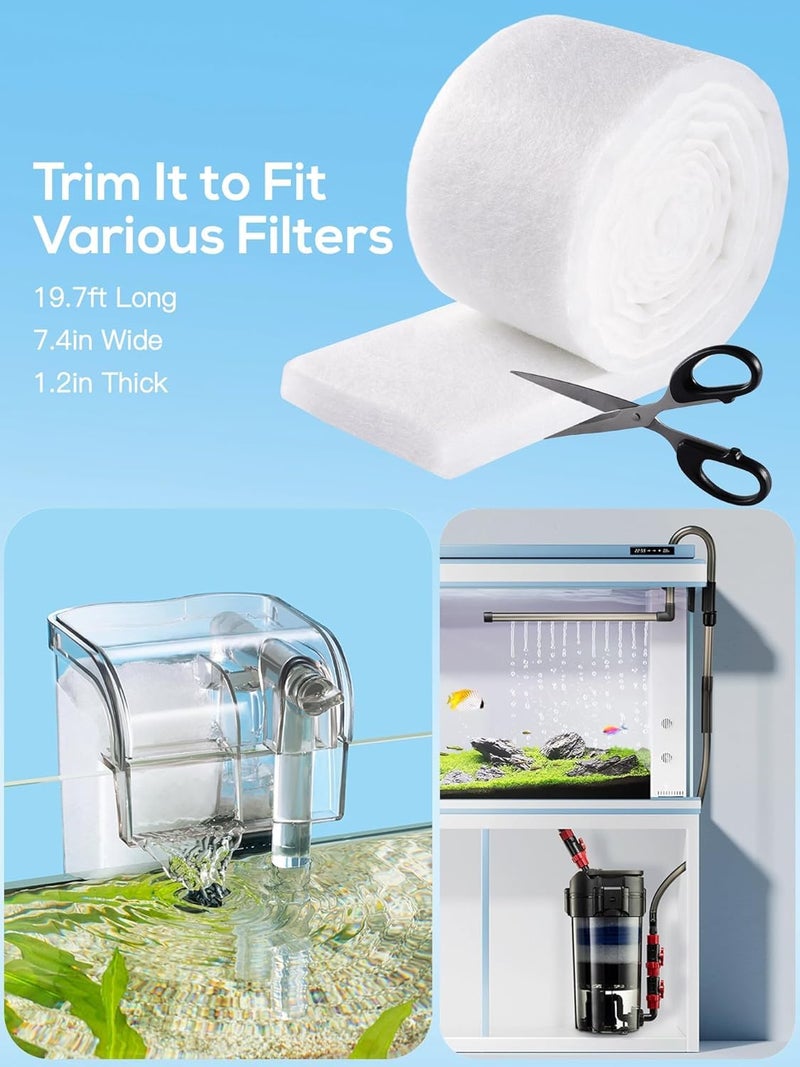 VAYINATO ® 3 Feet Aquarium White Filter Sponge Media Suitable for Aquarium TOB Filter, Canister, Sponge Filter by Petzlifeworld - Image 3