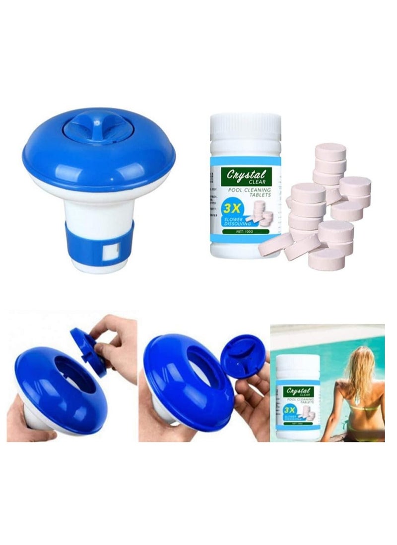 Generic - Swimming pool Cleaning Float With 200g Purifier Tablets Swimming Pool Chlorine Dispenser Kit - Image 1
