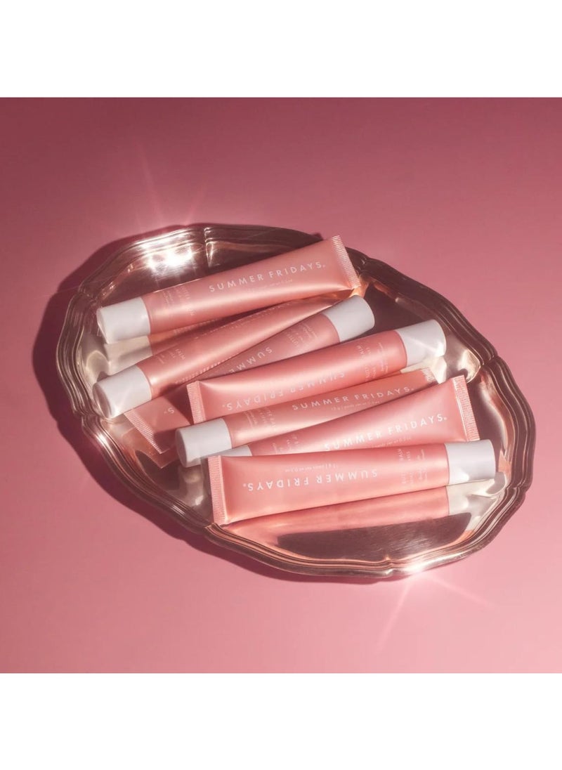 SUMMER FRIDAYS - Tinted Lip Butter Balm - Conditioning Vegan Lip Balm for Instant Moisture, Shine & Hydration - Softening & Soothing Skincare - Birthday Cake (.5 Oz) - Image 1