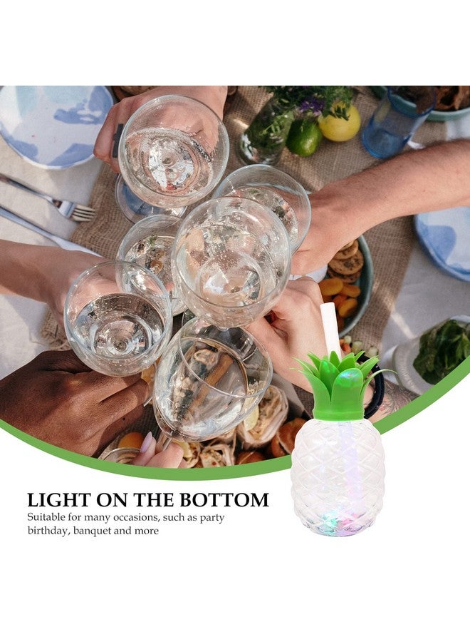 Cabilock Led Light Up Pineapple Cups:3Pcs Pineapple Drink Cups With Straws Luau Party Decorations Hawaiian Luau Tiki And Beach Theme Party Decorations For Kids And Adults - Image 4