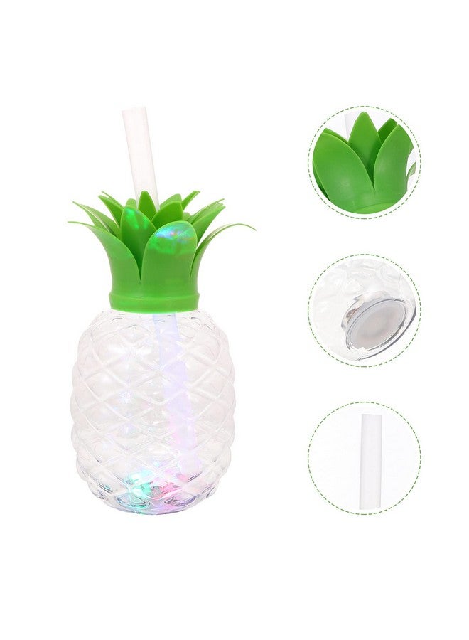 Cabilock Led Light Up Pineapple Cups:3Pcs Pineapple Drink Cups With Straws Luau Party Decorations Hawaiian Luau Tiki And Beach Theme Party Decorations For Kids And Adults - Image 3