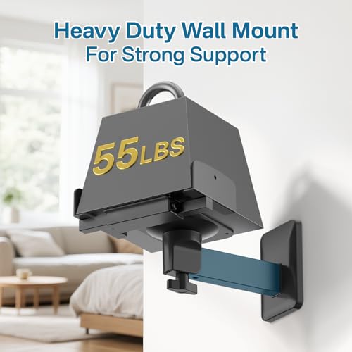 Chunxiao Pair of Adjustable Speaker Wall Mount for Klipsch Bookshelf Speaker Mount - Heavy Duty Side Clamping Wall Speaker Mounts for Klipsch R-40PM R50M RP-500M II RP-600M II Speaker Mount, 55 LBS Capacity - Image 5