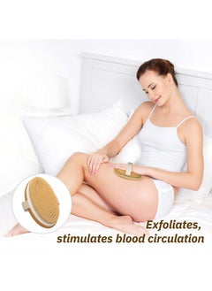 Metene Dry Brushing Body Brush With Soft And Stiff Natural Bristles, Body Exfoliating/Massage Scrub Brush For Cellulite And Lymphatic, Improve Your Circulation, 2 Pack  - Image 5