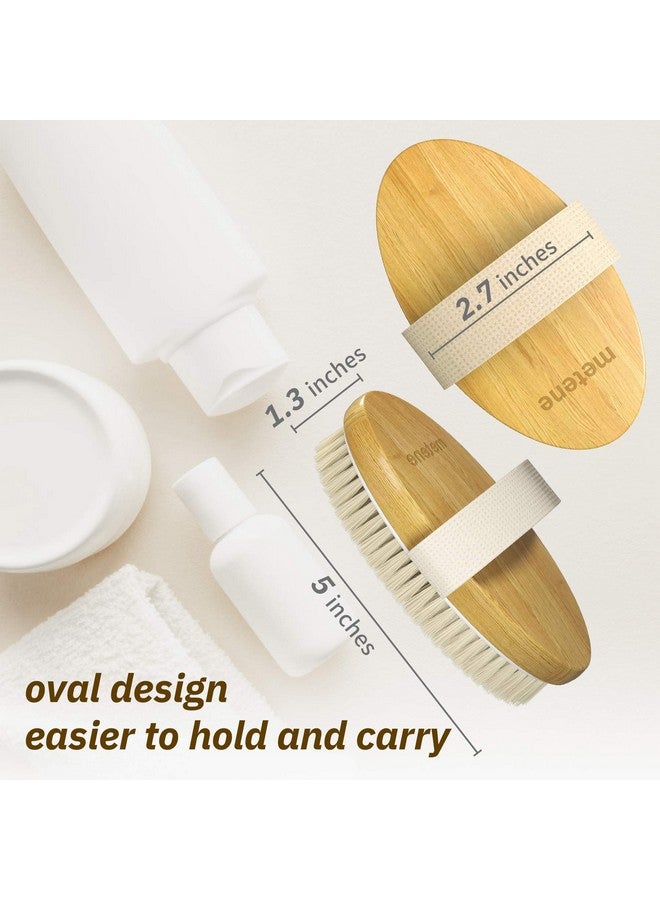 Metene Dry Brushing Body Brush With Soft And Stiff Natural Bristles, Body Exfoliating/Massage Scrub Brush For Cellulite And Lymphatic, Improve Your Circulation, 2 Pack - Image 4