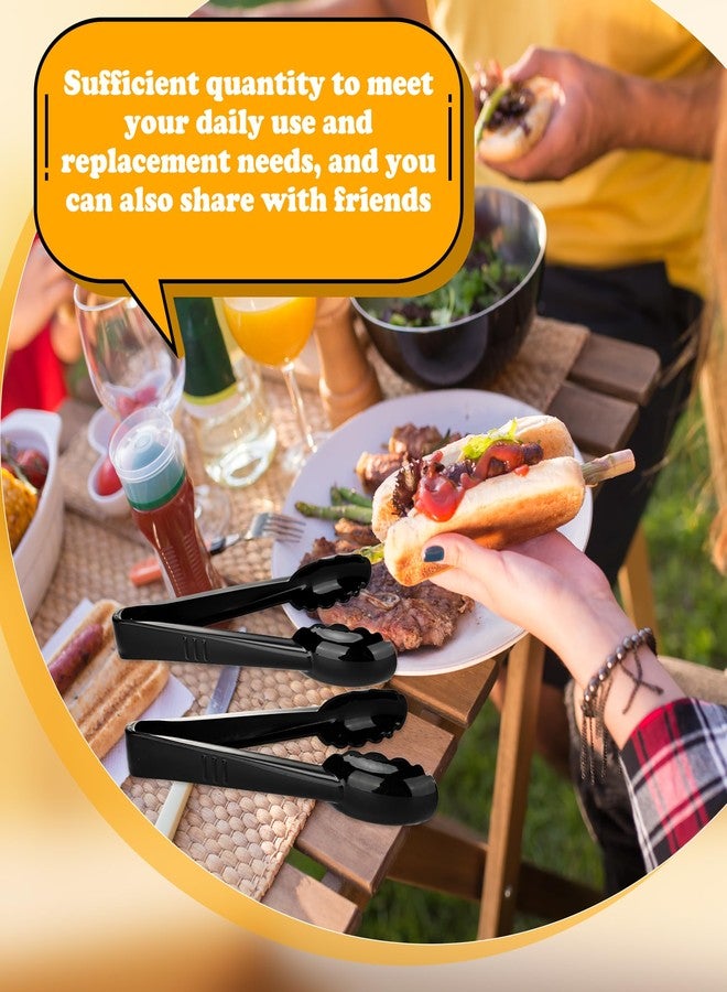 Drayear 30 Pack 9 Inch Black Plastic Serving Tongs Durable Disposable Scalloped Buffet Food Tongs for Buffet Salad BBQ Catering Parties and Events - Image 5