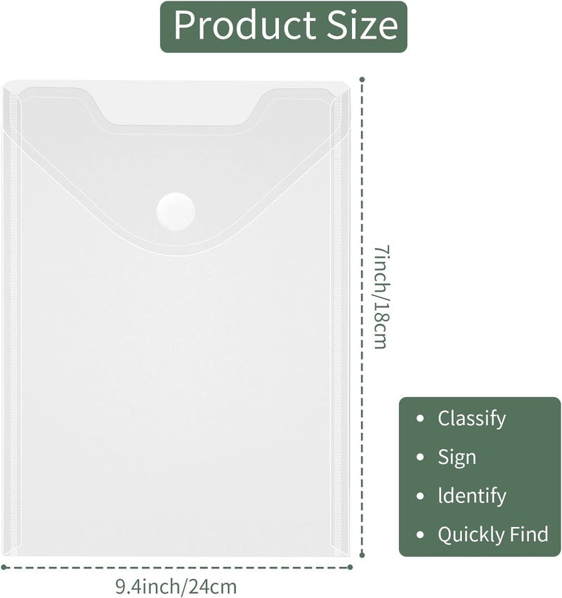 Aasjbofa 50 Packs Clear Stamp Die Storage Pockets Plastic Seal Bags Storage Case for Cutting Dies Stencil Album Stamp Crafts for DIY Scrapbooking Paper Card Craft Cutting Dies for Card Making - Image 2