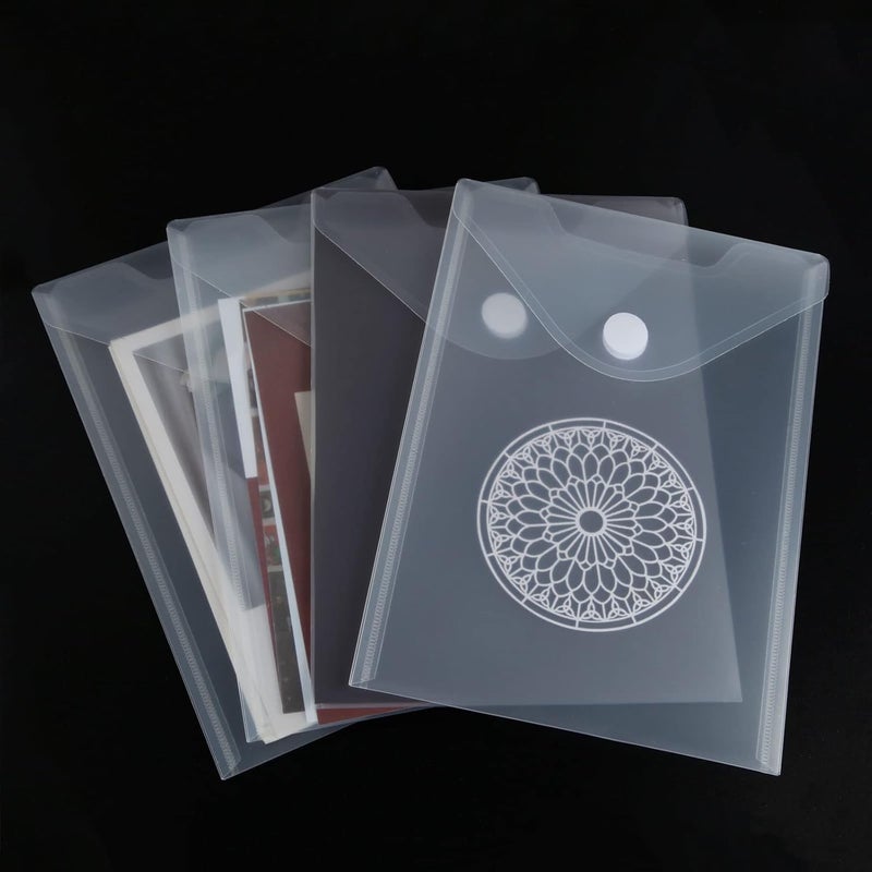 Aasjbofa 50 Packs Clear Stamp Die Storage Pockets Plastic Seal Bags Storage Case for Cutting Dies Stencil Album Stamp Crafts for DIY Scrapbooking Paper Card Craft Cutting Dies for Card Making - Image 4