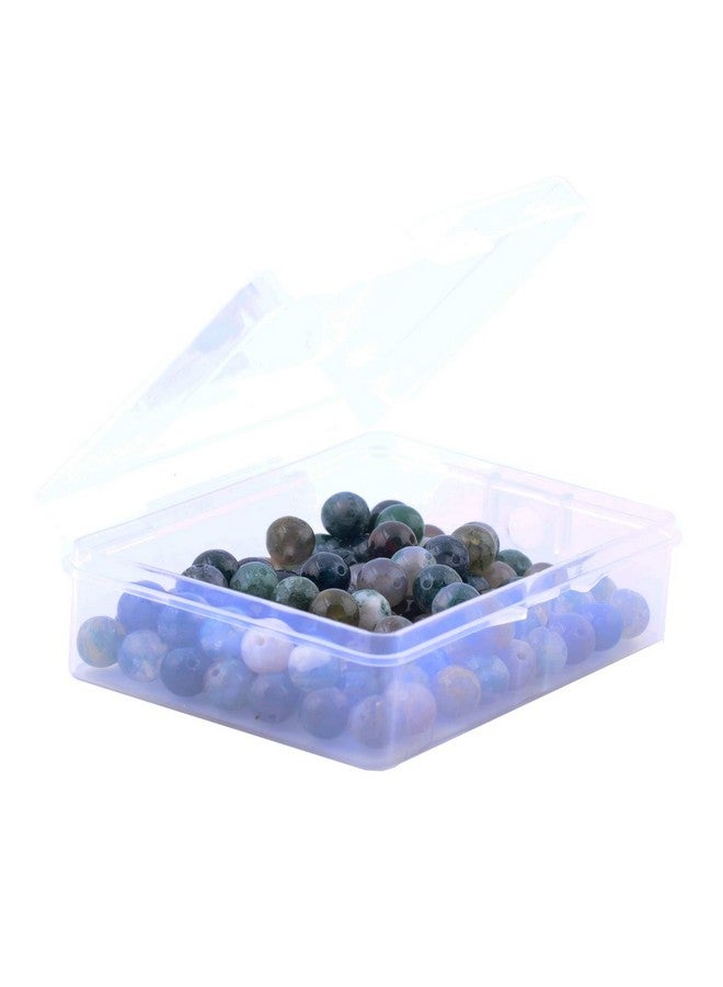 سميدي خرز من الحجر الطبيعي 100 قطعة 8 مم من العقيق الهندي المستدير من الحجر الحقيقي خرز فضفاض من الأحجار الكريمة بحجم ثقب 1 مم خرز ناعم للأساور والقلادات والأقراط لصنع المجوهرات (عقيق هندي) - Image 5