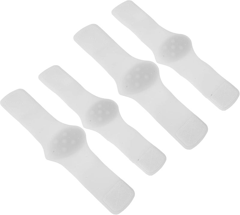 كلاراكو وسادة قوس القدم من السيليكون، زوجان من وسائد القدم المصنوعة من السيليكون، وسادة قوس القدم اللاصقة، نعل داخلي من السيليكون، لوازم العناية بالقدم المسطحة المرنة، وسادات تقويم العظام الداعمة للقوس (بيضاء)، وسادة قوس القدم - Image 3