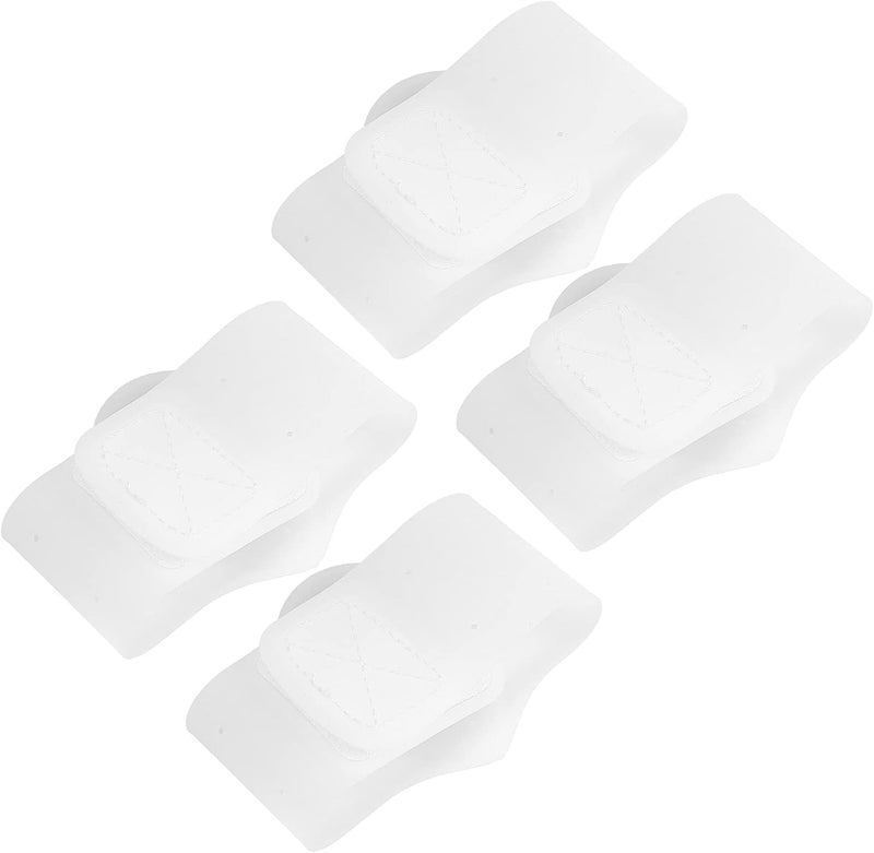 كلاراكو وسادة قوس القدم من السيليكون، زوجان من وسائد القدم المصنوعة من السيليكون، وسادة قوس القدم اللاصقة، نعل داخلي من السيليكون، لوازم العناية بالقدم المسطحة المرنة، وسادات تقويم العظام الداعمة للقوس (بيضاء)، وسادة قوس القدم - Image 4