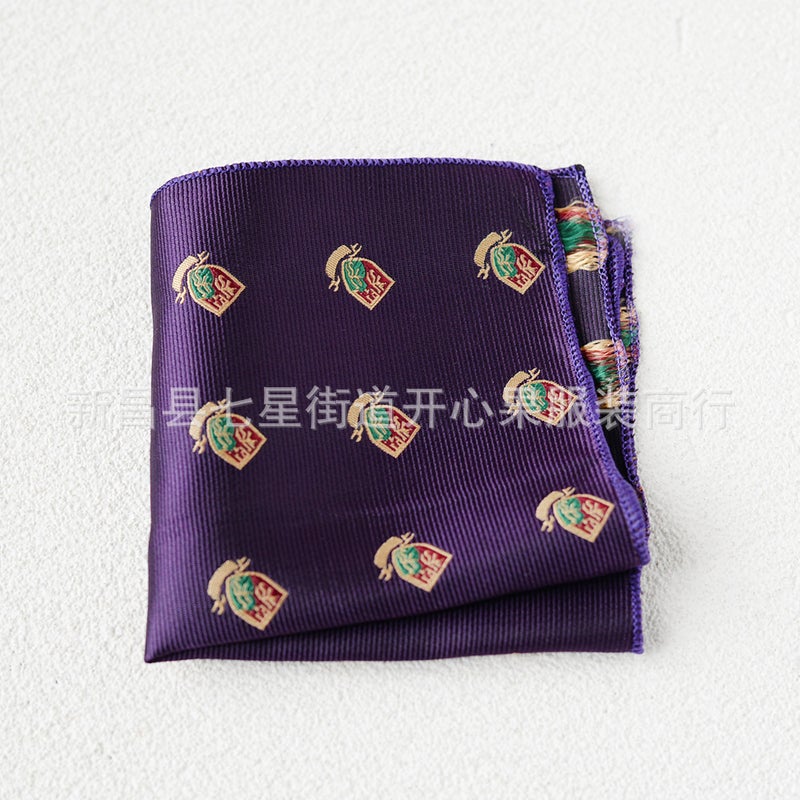 general Men's Polyester Pocket Square with Striped Pattern Fashion Accessory - Image 1