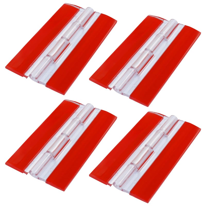 Hitefu 4 Pcs 65x40mm Clear Acrylic Hinges, Invisible Self Adhesive Hinge Kit for Aquarium Lids, Cabinets, Display Stands & DIY Furniture - Image 5