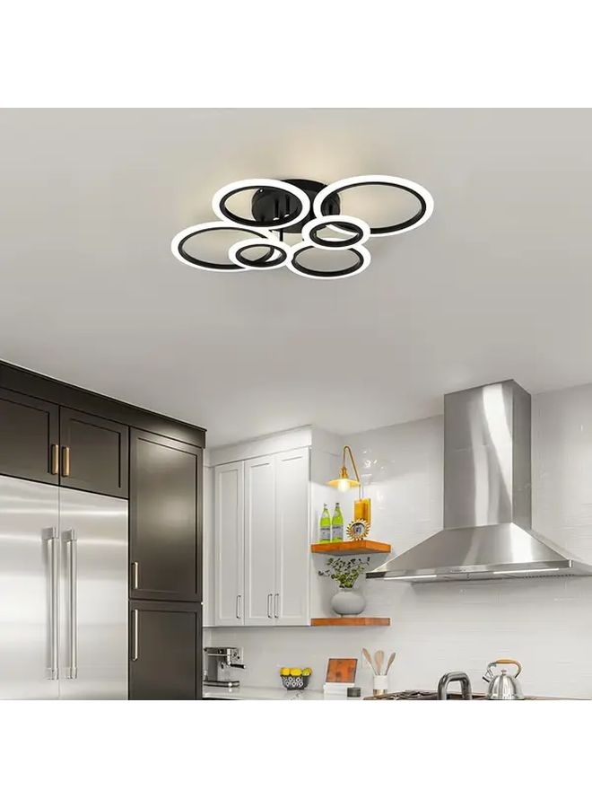 1 Pc LED Semi Recessed Ceiling Light With Adjustable Brightness And Color Temperature Modern Round Design Matte Finish White Hard Wired No Battery Needed Perfect For Bedroom Living Room Kitchen Hallway Home Decor - Image 3
