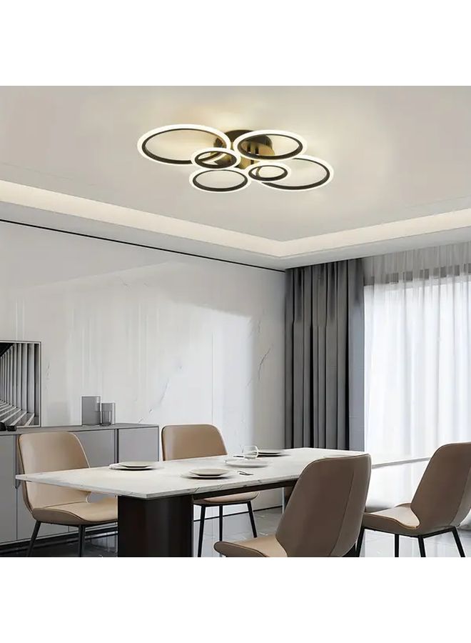 1 Pc LED Semi Recessed Ceiling Light With Adjustable Brightness And Color Temperature Modern Round Design Matte Finish White Hard Wired No Battery Needed Perfect For Bedroom Living Room Kitchen Hallway Home Decor - Image 2